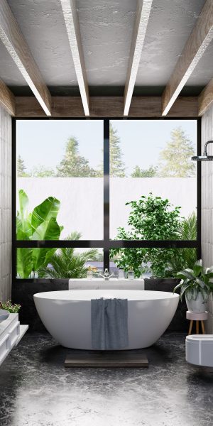 Modern Bathroom interior design.